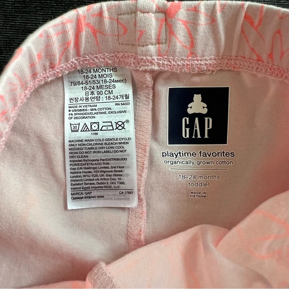 Baby Gap Neon Floral Leggings Size 18-24 Months - Picture 2 of 4